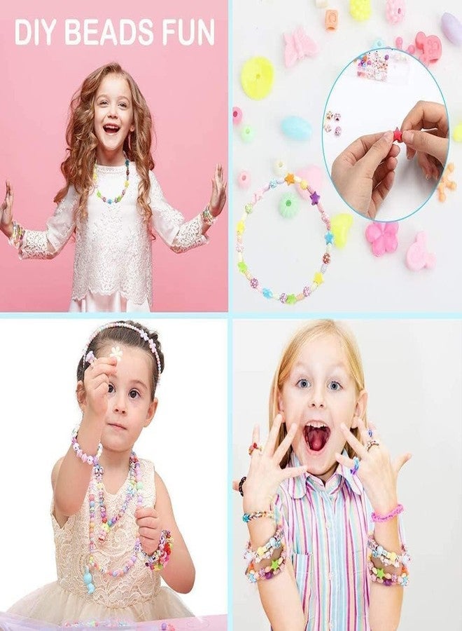 Massmot 580Pcs Beads for Kids Crafts, Children's Jewelry Making Kit, DIY Bracelets Necklace Hairband and Rings Craft Kits for 4-12 Years Old Little Girls, Multicolor - Image 4